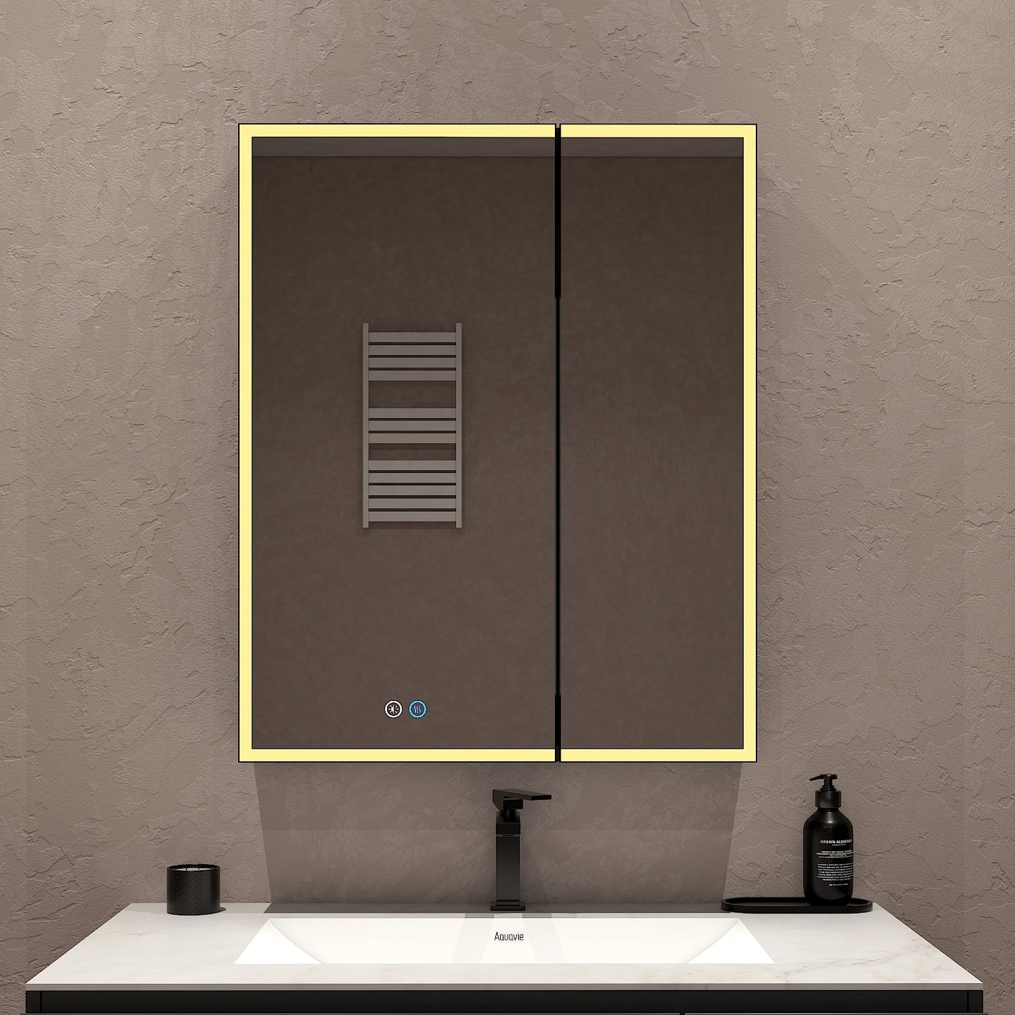 26" x 32" LED Mirror Medicine Cabinet – Aluminum Frame, Anti-Fog, Recessed or Surface Mount
