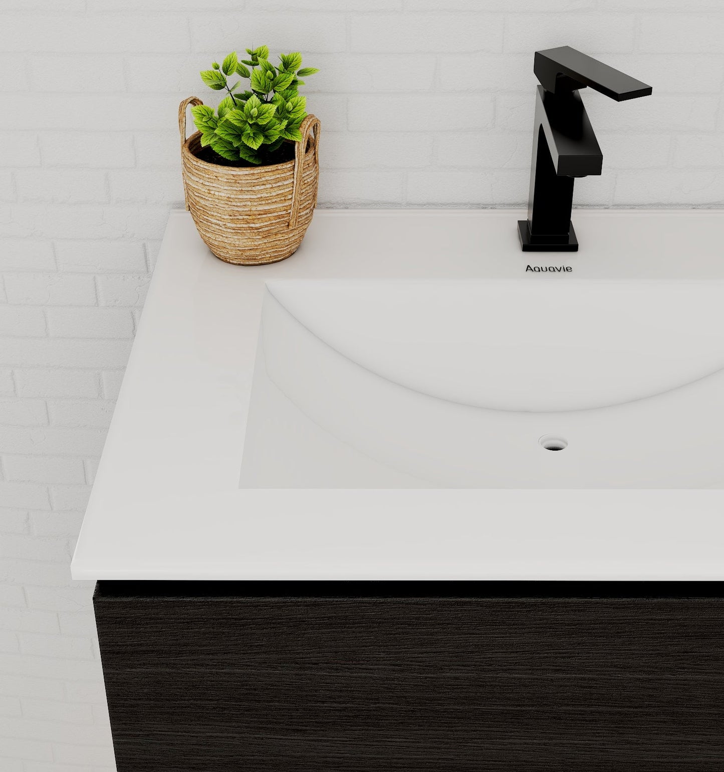 24"/30" Black Bathroom Vanity Sink Wall Mounted Cabinet Vanity - Vanity24" NeoNova Decor