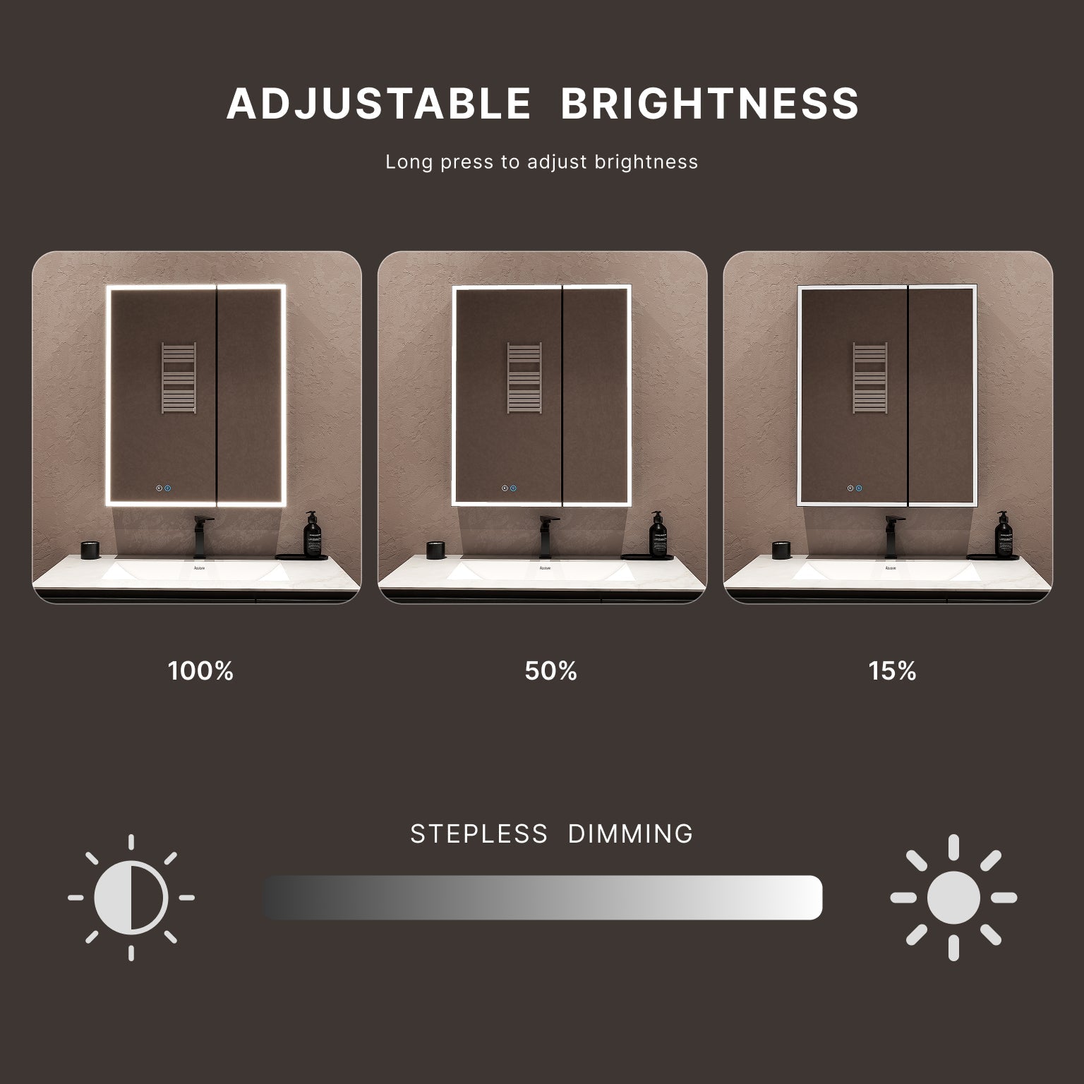 26"x32" LED Medicine Cabinet – Full Mirror Interior, Anti - Fog, Outlet & USB, Blum Hinges - Medicine Cabinet NeoNova Decor