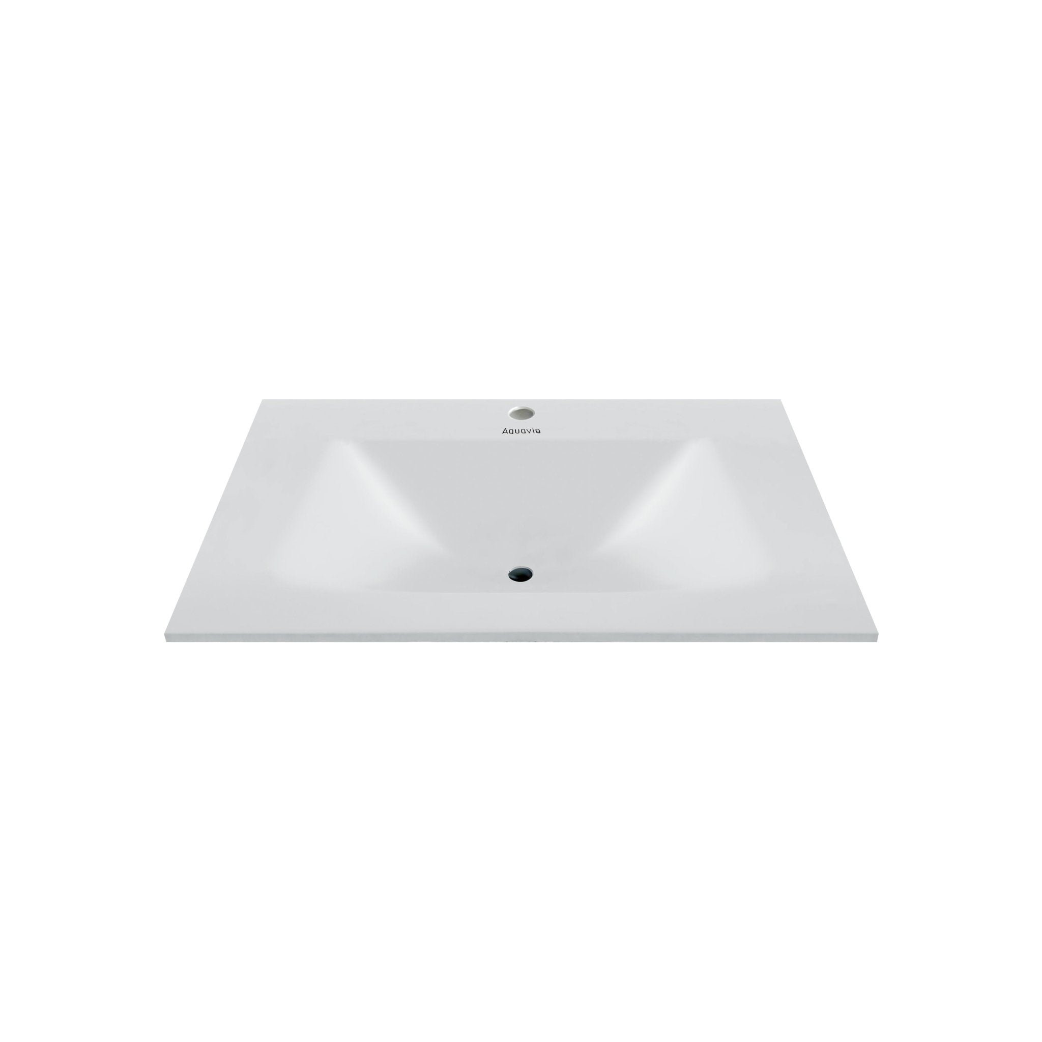 32", 36", 40" Thermoformed Sintered Stone Vanity Top with Integrated Basin – Pure White - VanityPure White NeoNova Decor
