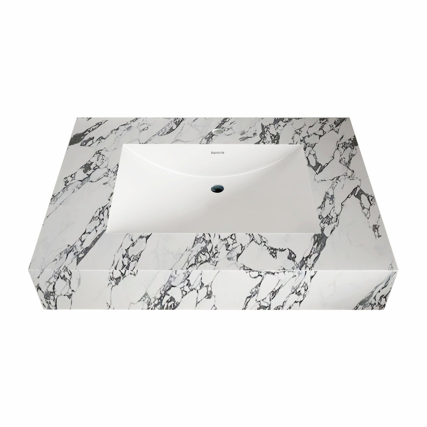 32" Sintered Stone Vanity Thickness Top - Various Colors - Vanitycalacatta black NeoNova Decor