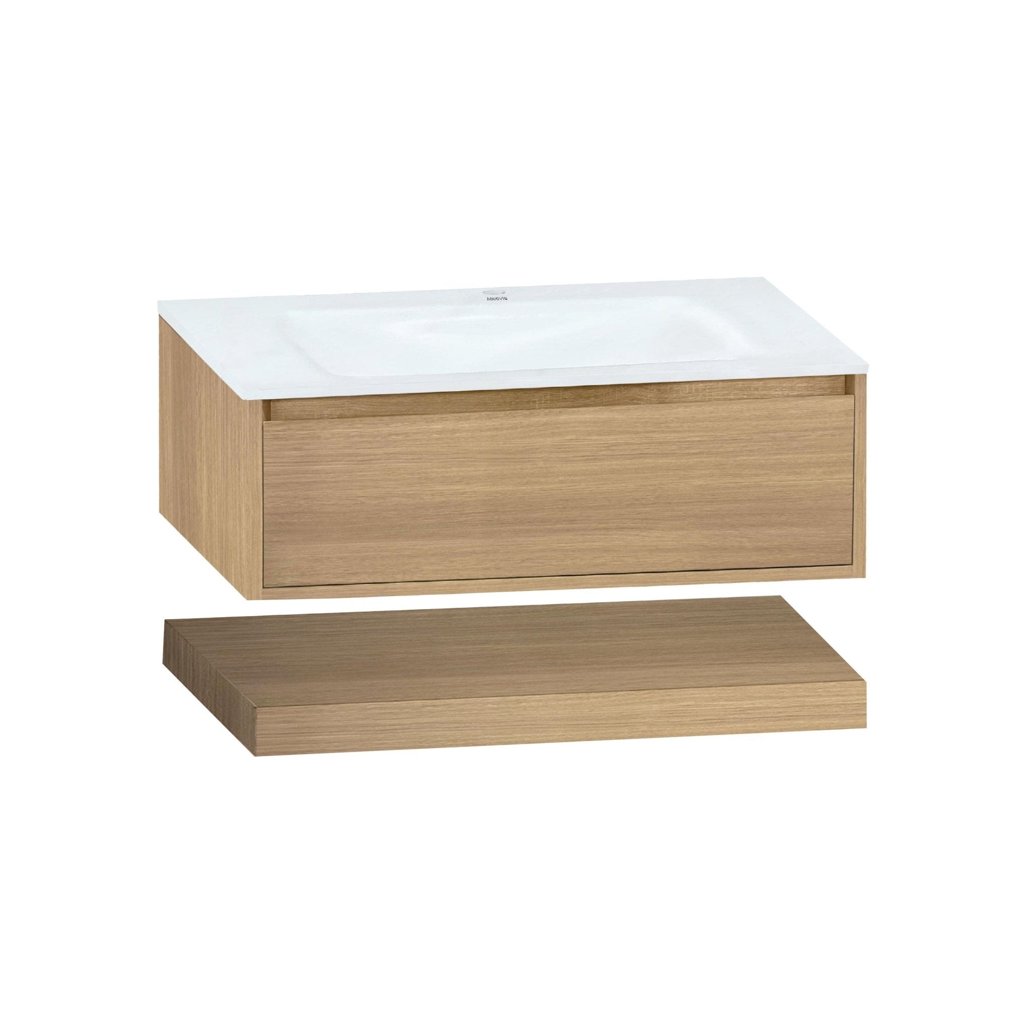 32''/36''/40'' Thermoformed Stone Top with Hotel - Style Floating Bathroom Vanity - VanityZMR NeoNova Decor