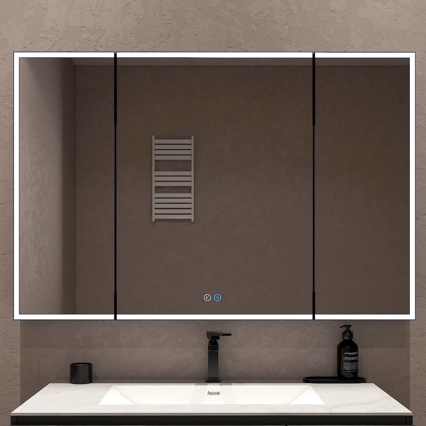48"x32" LED Mirror Cabinet, Anti-Fog, Dimmable Light & Memory – Recessed or Wall-Mounted