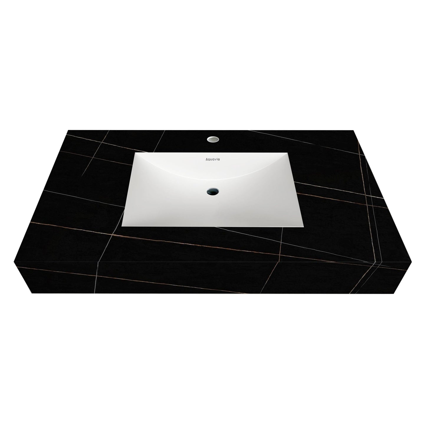 40” / 48” Sintered Stone Seamless Basin – Marble Veining Vanity Counter Top with Sink - Counter Top40" NeoNova Decor