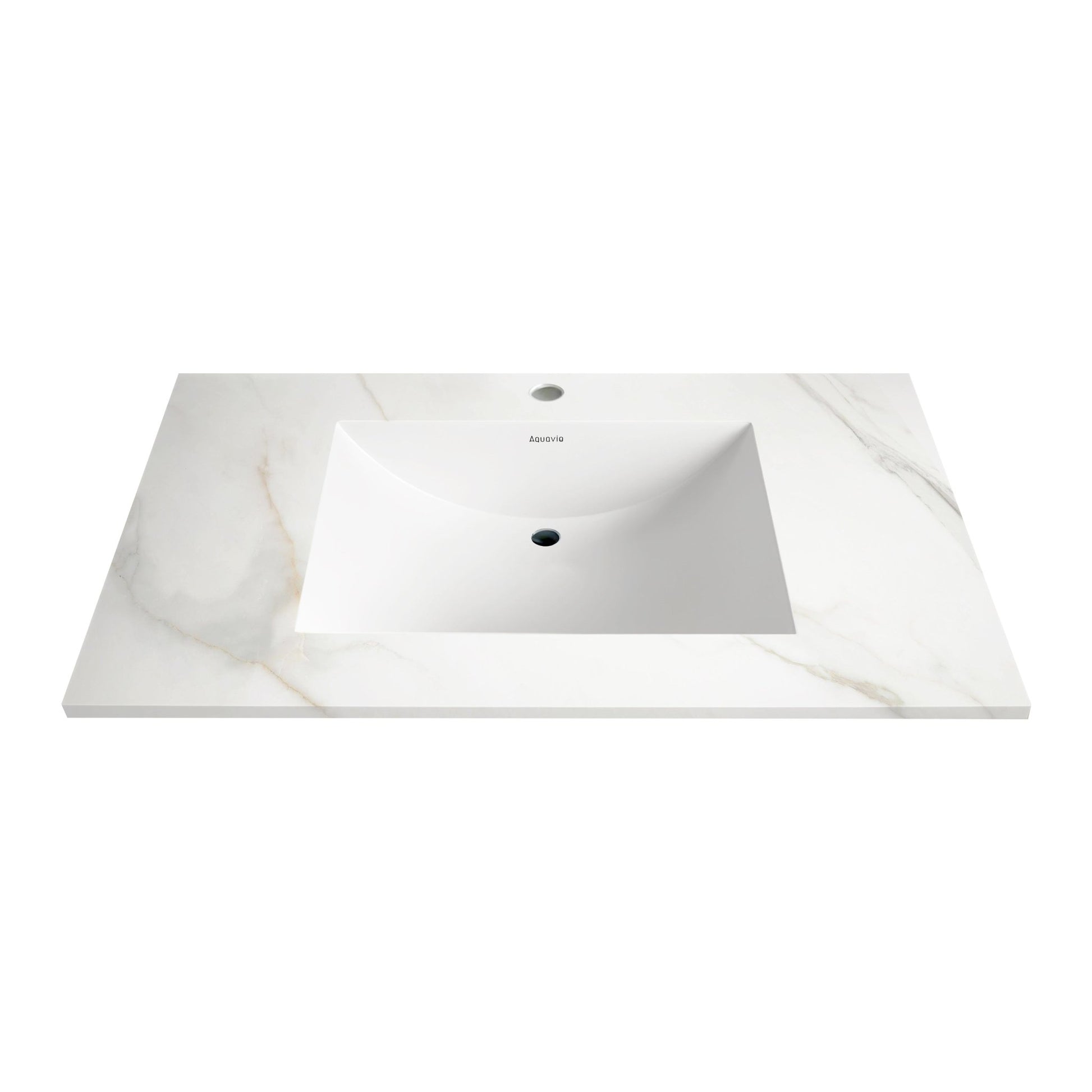 40”/48" Ultra - Thin Sintered Stone Vanity Top - Kass Gold Finish | Lightweight & Durable - 40 inch NeoNova Decor