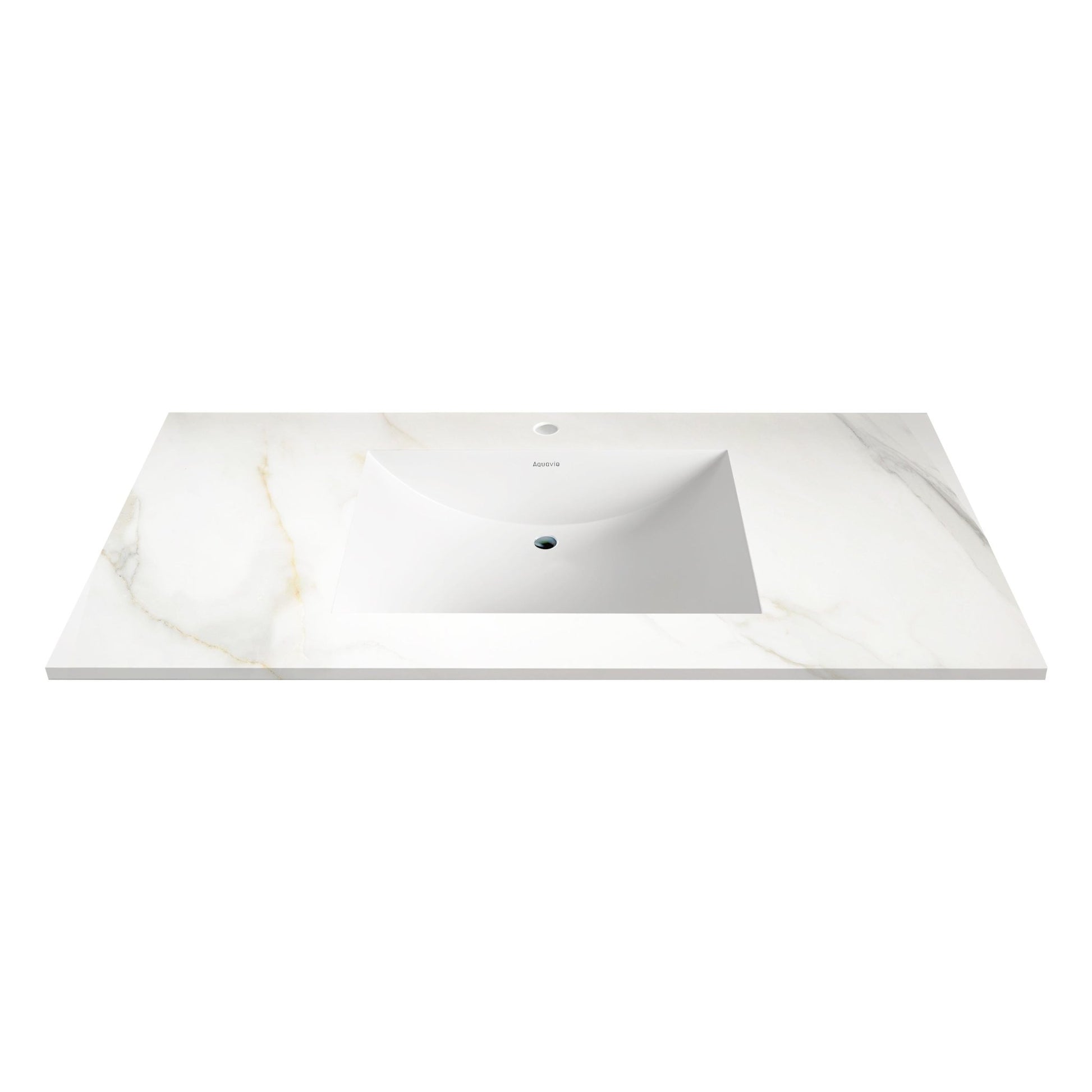 40”/48" Ultra - Thin Sintered Stone Vanity Top - Kass Gold Finish | Lightweight & Durable - 48 inch NeoNova Decor