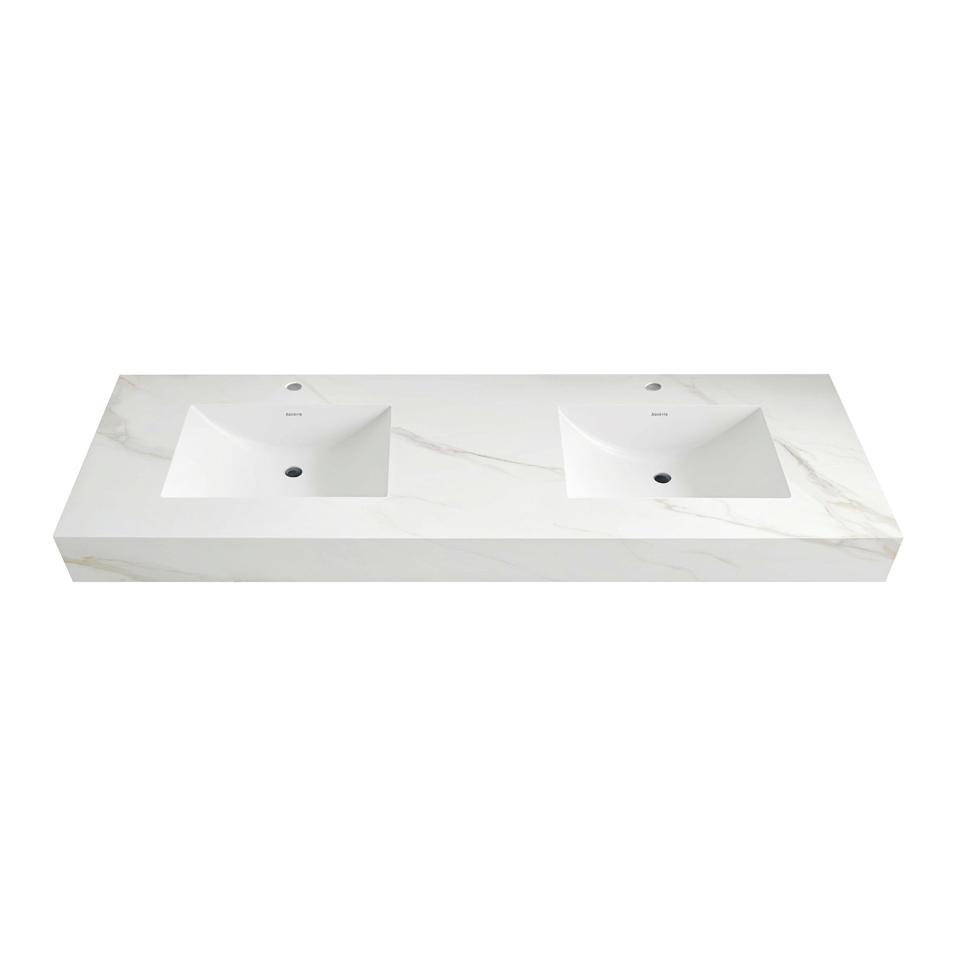 71"/60" Double sink sintered Stone Vanity Top - Various Colors - Calacatta Gold NeoNova Decor