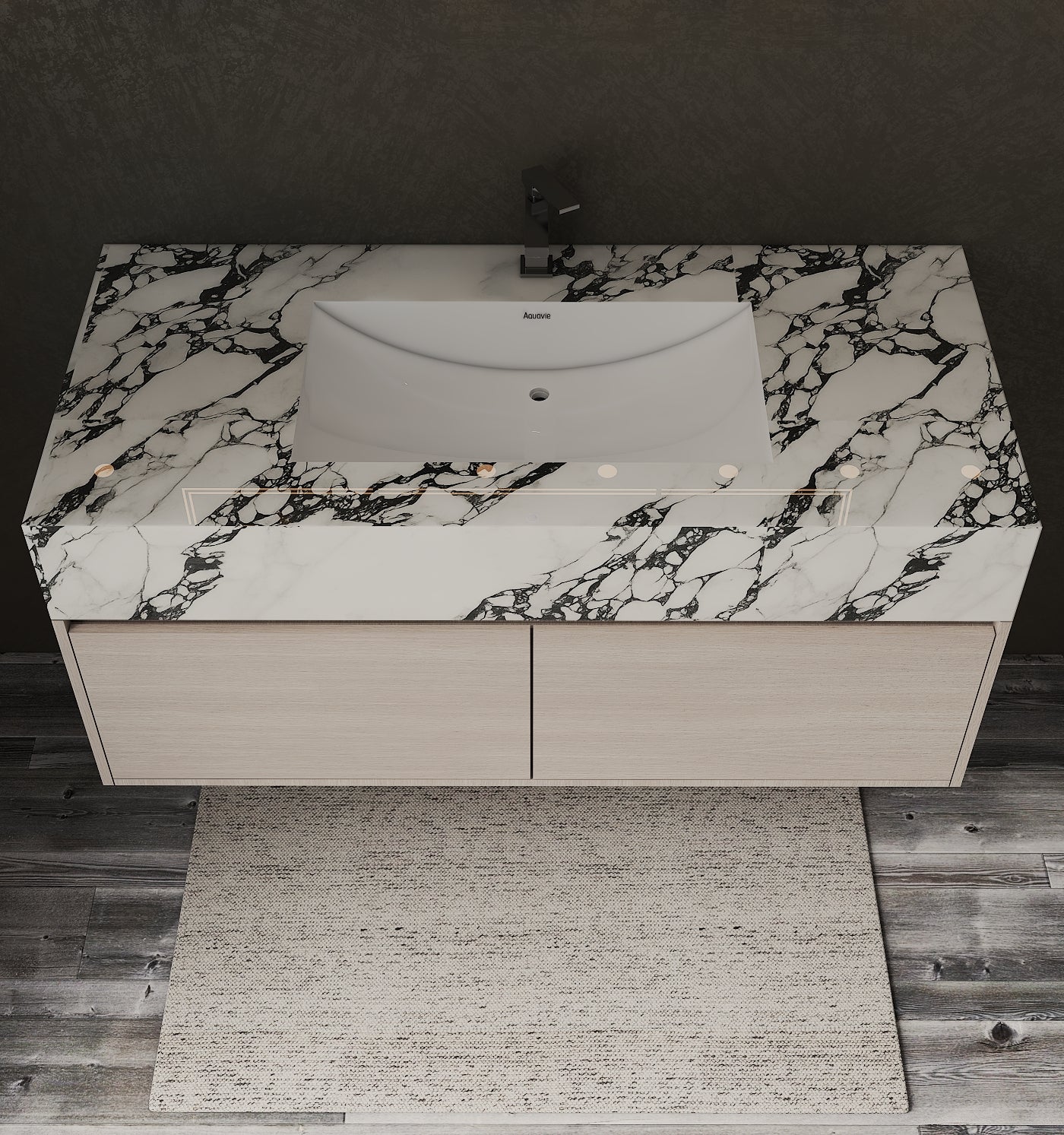 Durable 48 inch vanity with premium plywood cabinet
