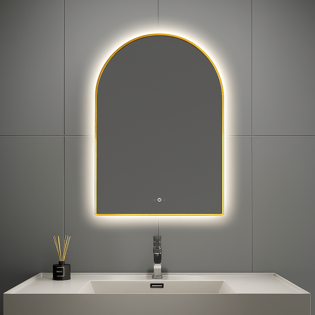 Backlit Frame Arched LED Mirror with Motion Sensor, Anti - Fog - LED MIrror24"x34" NeoNova Decor