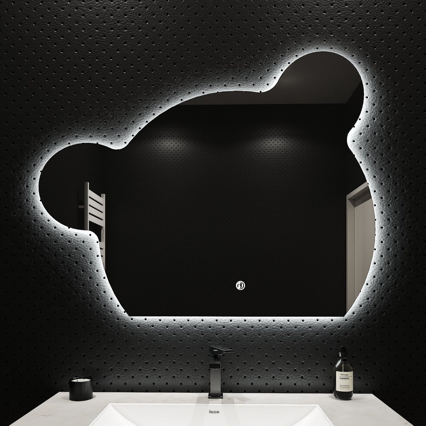 Bear Glow LED Mirror – Wave Sensor, Anti - Fog, Dimmable, 32"x40" - LED MIrror NeoNova Decor