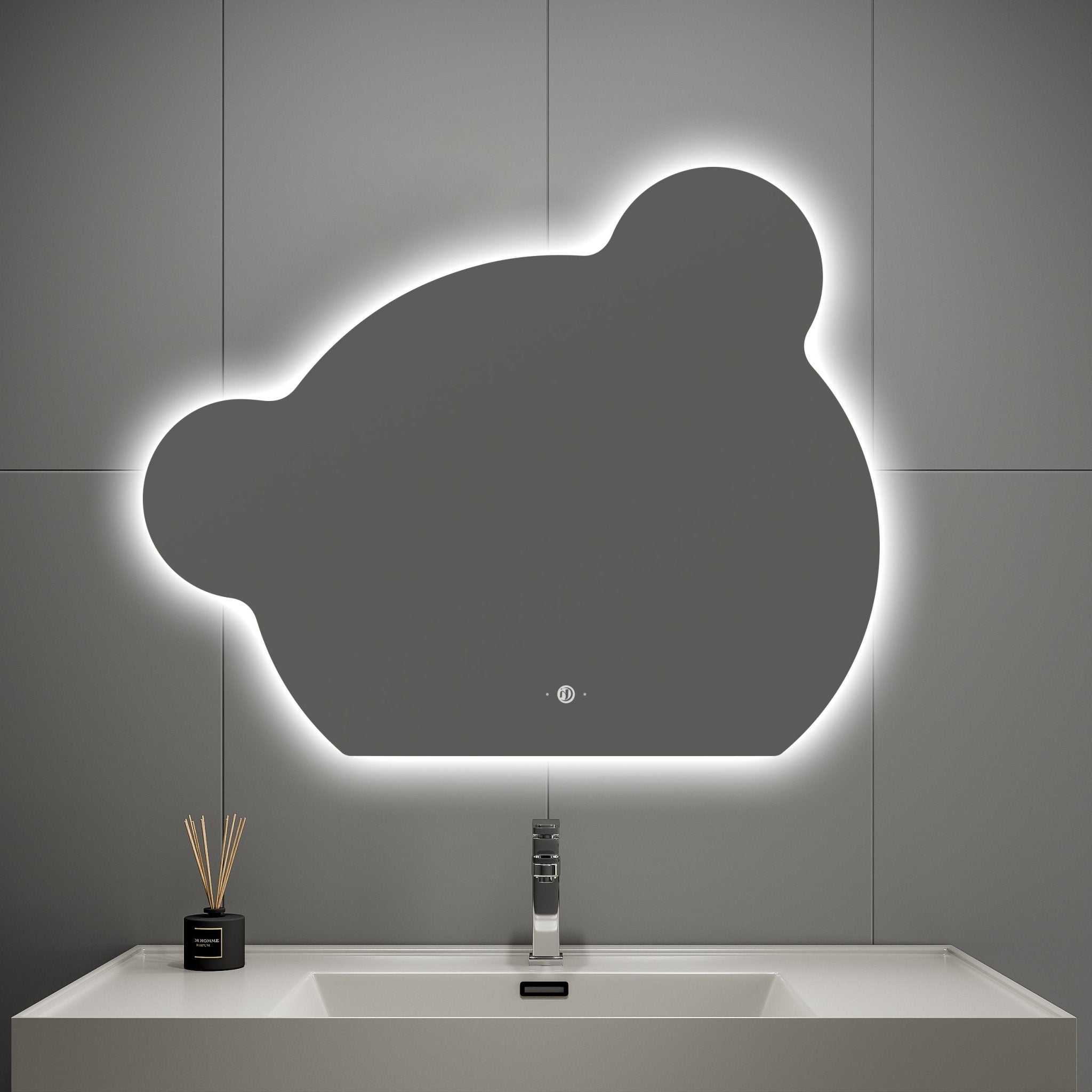 Bear Glow LED Mirror – Wave Sensor, Anti - Fog, Dimmable, 32"x40" - LED MIrror NeoNova Decor