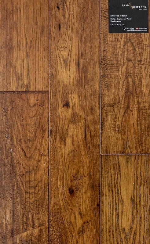 BRAND SURFACES Engineered Hardwood Hickory (T&G) 6 1/2"