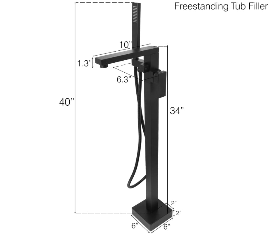 Freestanding Tub Faucet - N71133 - FaucetPolished Chrome NeoNova Decor
