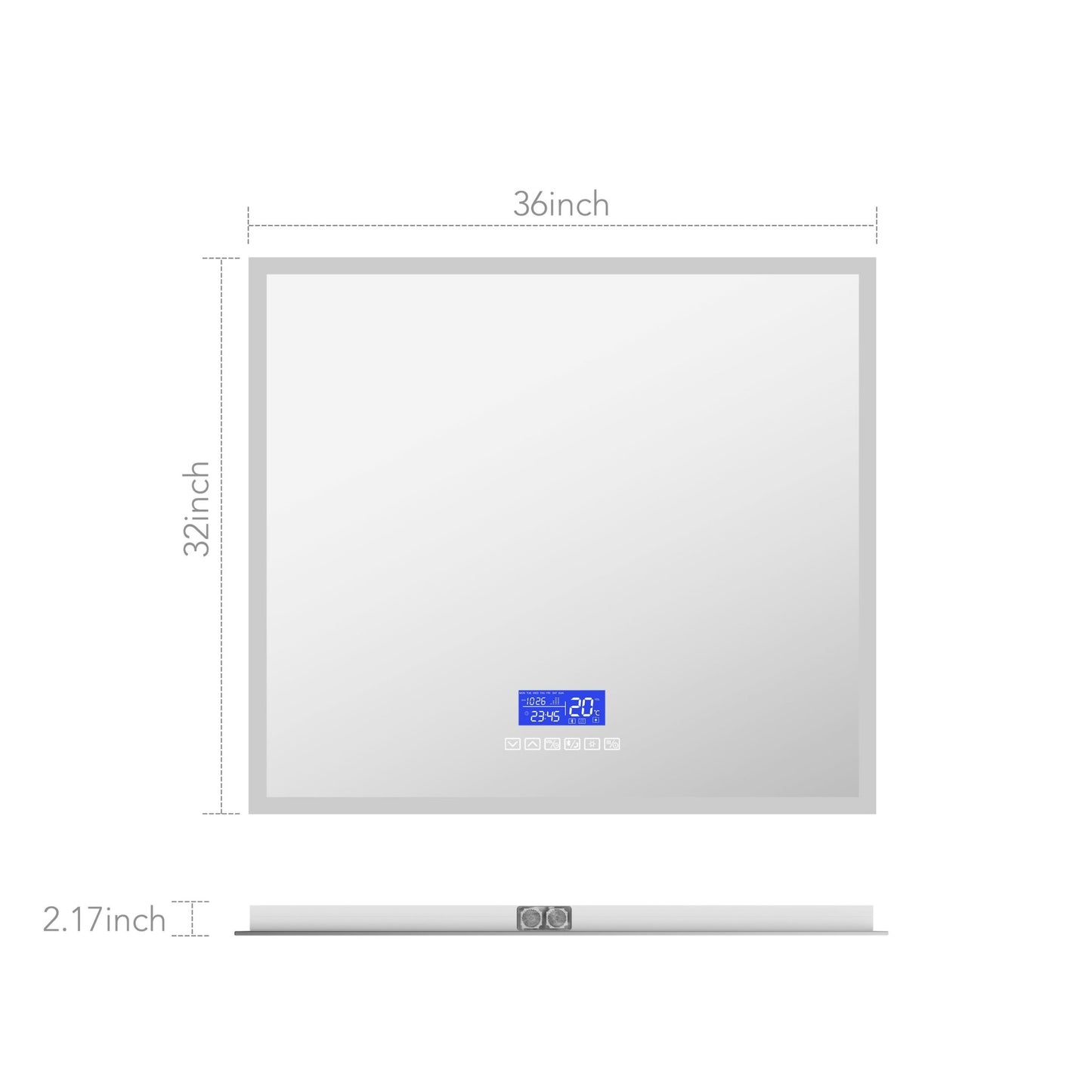 LED Bluetooth Bathroom Mirror with Speaker – Anti - Fog, Dimmable Light, Aluminum Frame - LED MIrror24"x 32" NeoNova Decor