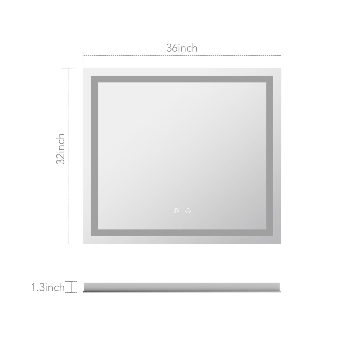 LED Lighted Bathroom Mirror with Front & Back Illumination – Dimmable & Anti - Fog, 30"–48" - LED MIrror30"x 32" NeoNova Decor