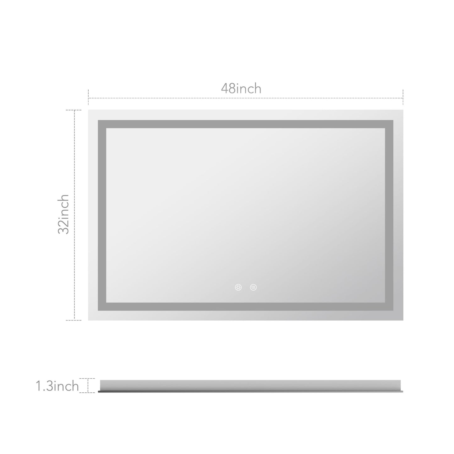 LED Lighted Bathroom Mirror with Front & Back Illumination – Dimmable & Anti - Fog, 30"–48" - LED MIrror30"x 32" NeoNova Decor