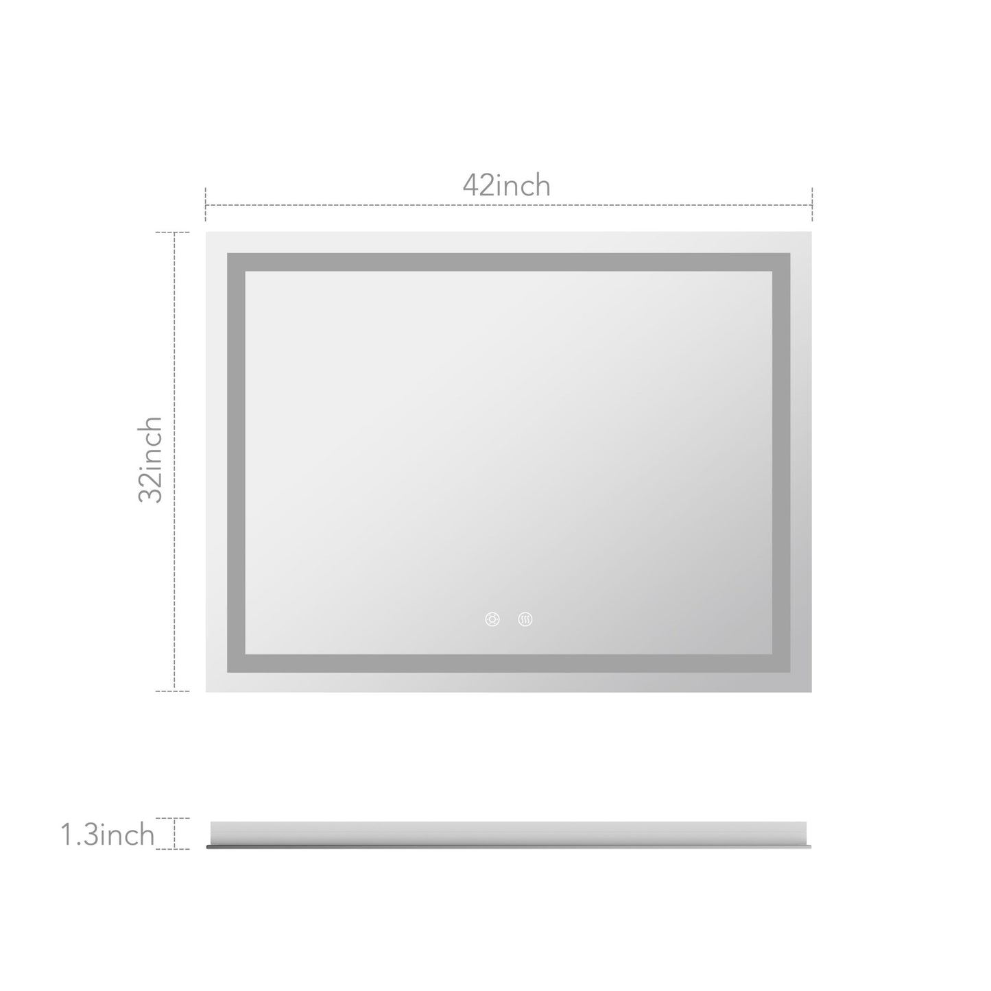 LED Lighted Bathroom Mirror with Front & Back Illumination – Dimmable & Anti - Fog, 30"–48" - LED MIrror30"x 32" NeoNova Decor
