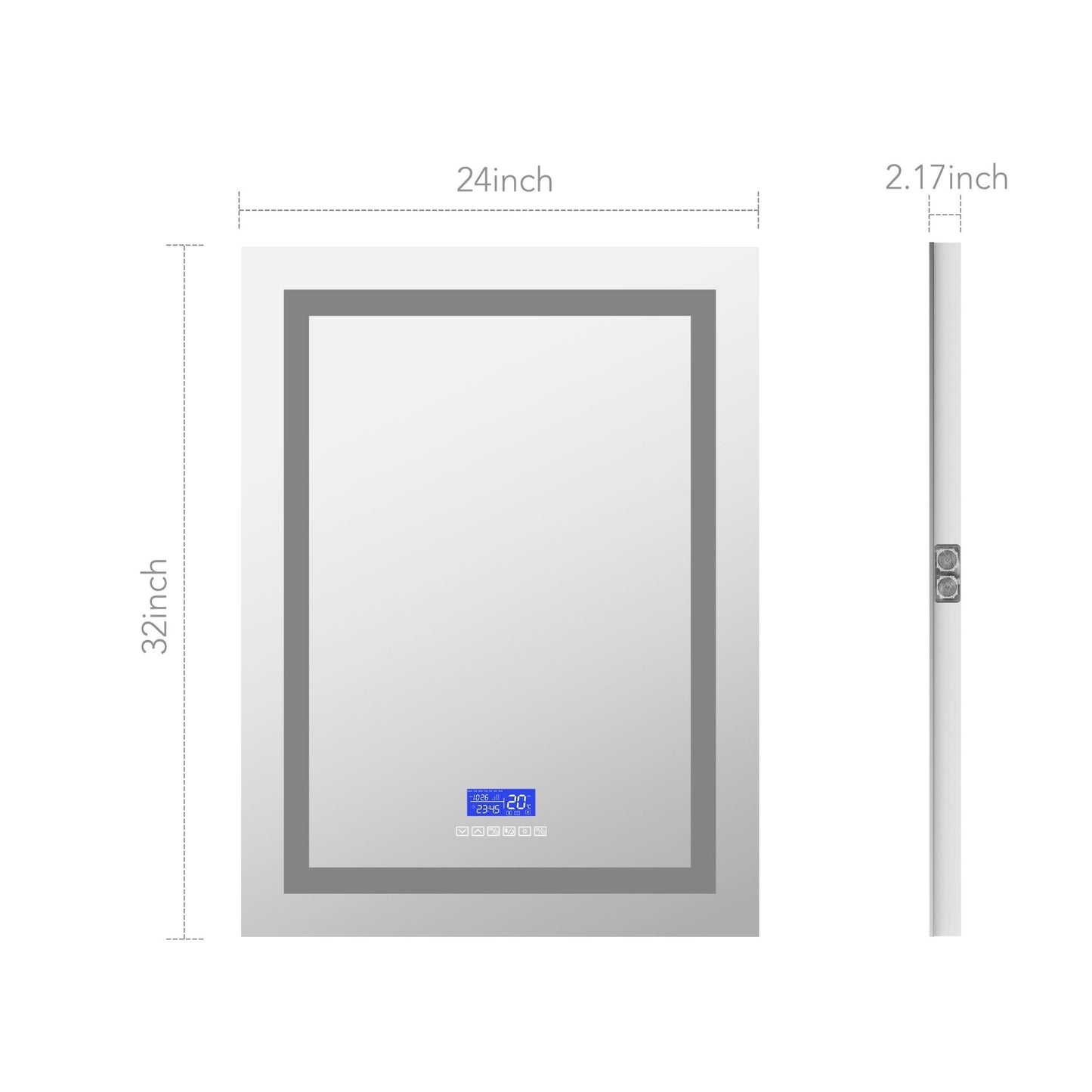 LED Vanity Mirror with Bluetooth Speaker – Touch Sensor, Anti - Fog, 3 - Color Light | 24" - 42" - LED MIrror24"x 32" NeoNova Decor