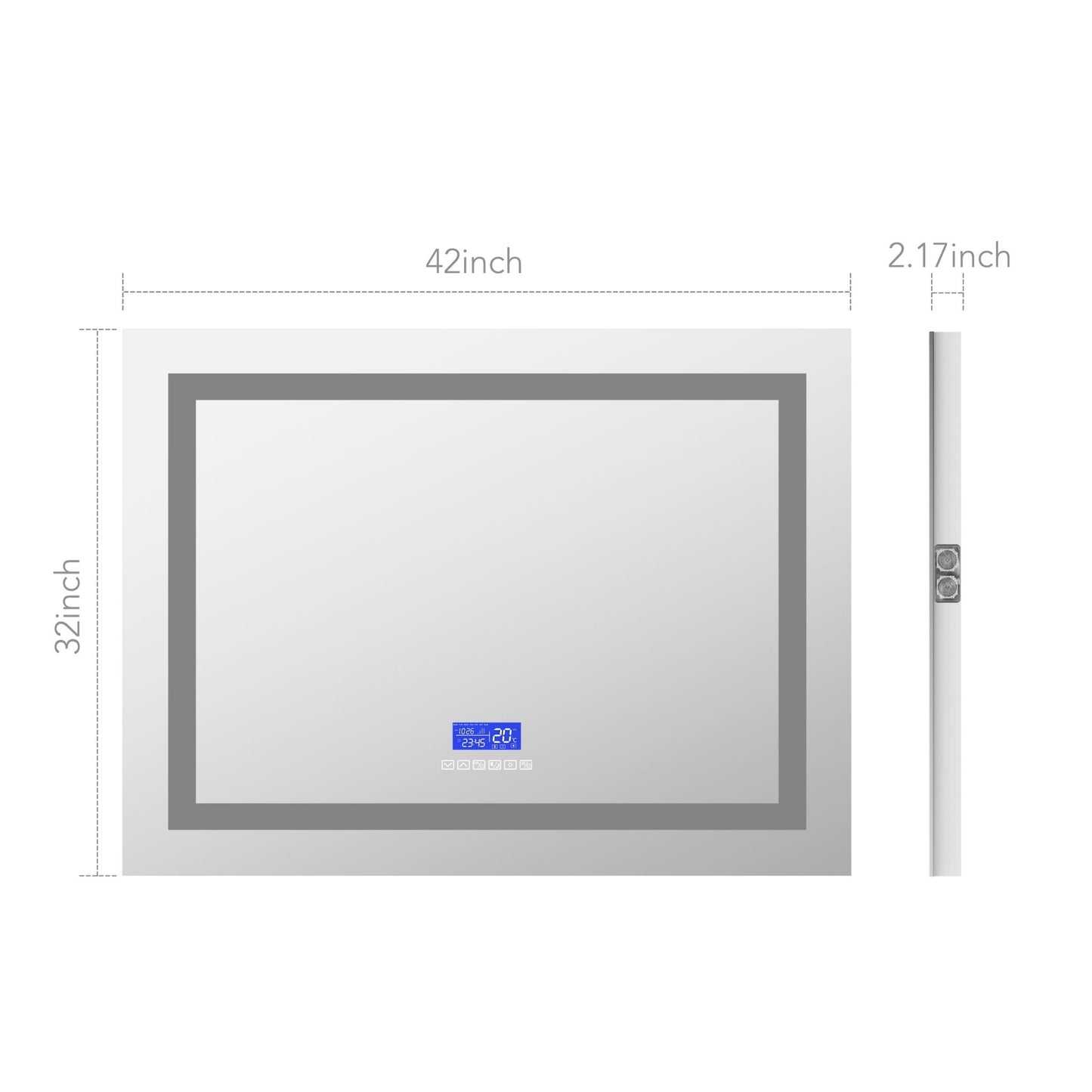LED Vanity Mirror with Bluetooth Speaker – Touch Sensor, Anti - Fog, 3 - Color Light | 24" - 42" - LED MIrror24"x 32" NeoNova Decor