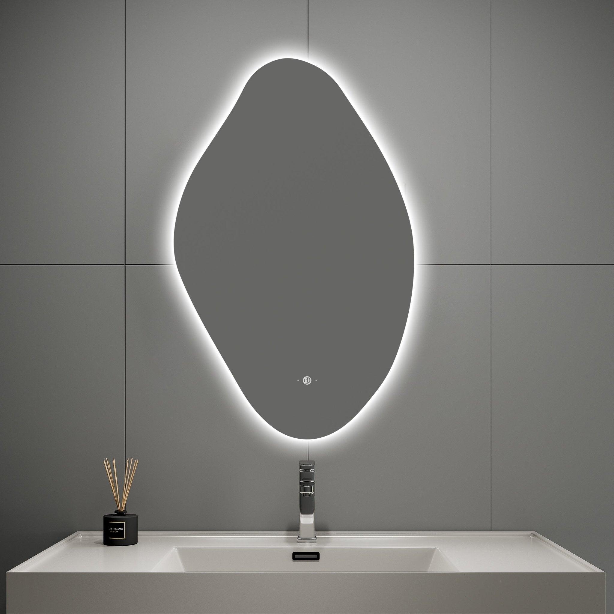 Loop LED Mirror – 24"x38", Backlit, Wave Sensor, Anti - Fog - LED MIrror NeoNova Decor