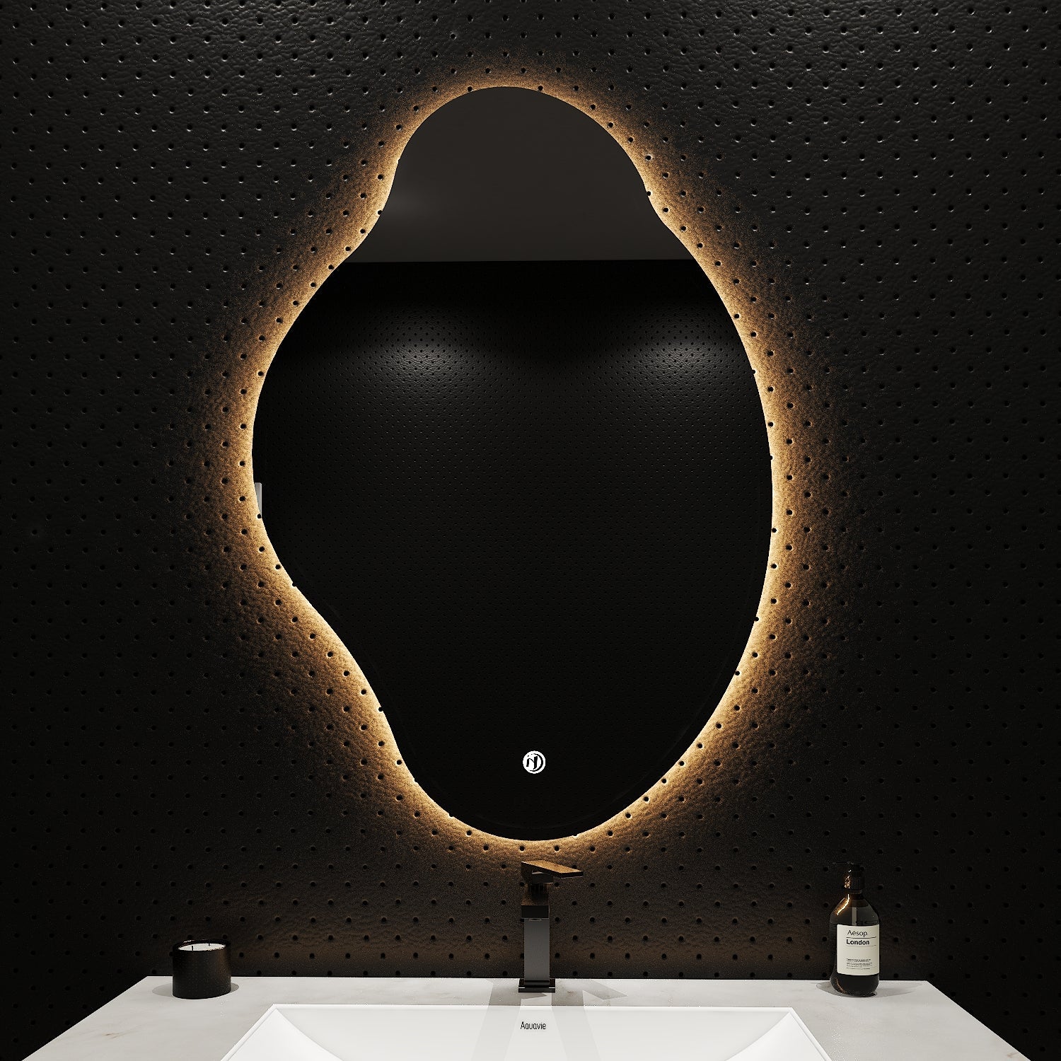 Loop LED Mirror – 24"x38", Backlit, Wave Sensor, Anti - Fog - LED MIrror NeoNova Decor