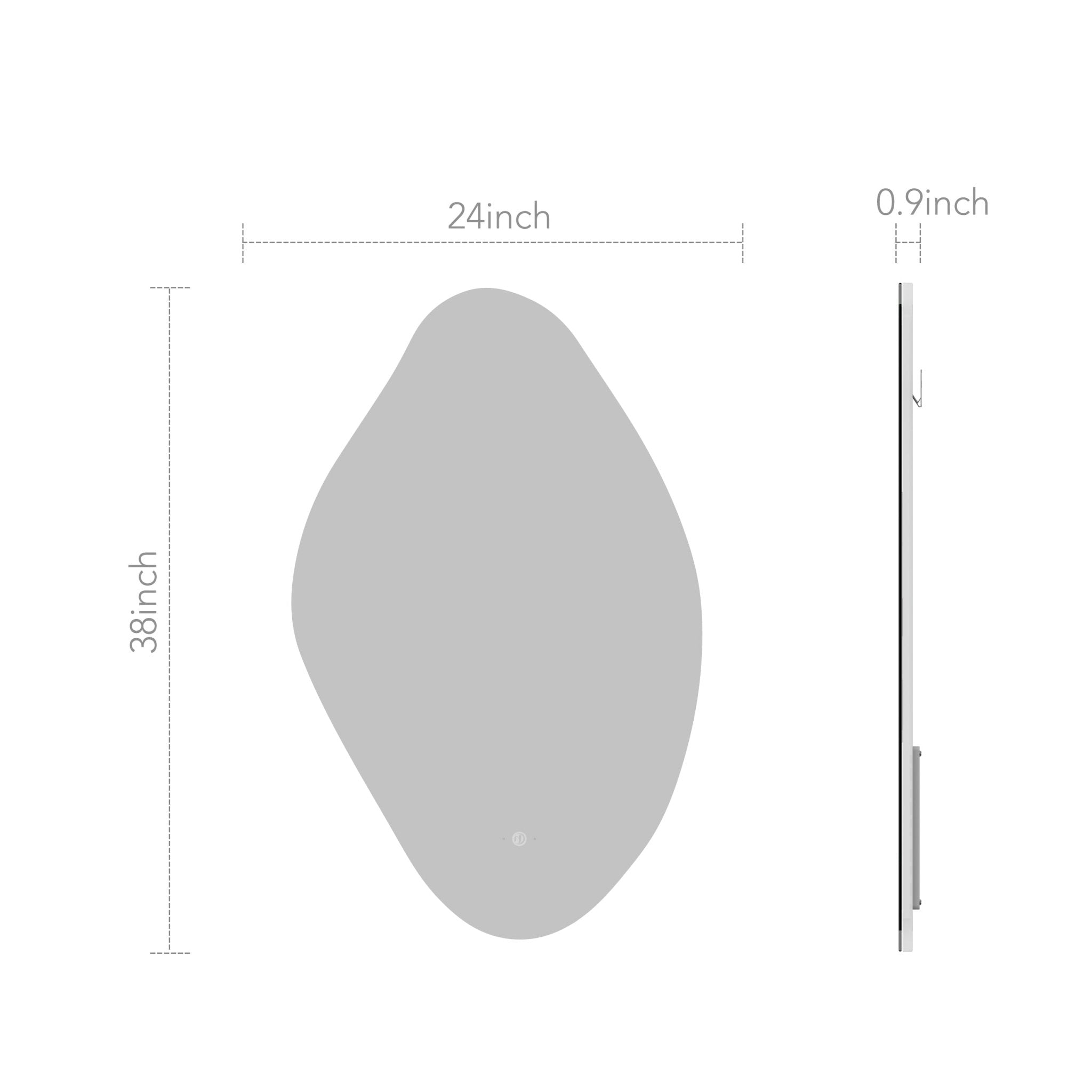 Loop LED Mirror – 24"x38", Backlit, Wave Sensor, Anti - Fog - LED MIrror NeoNova Decor