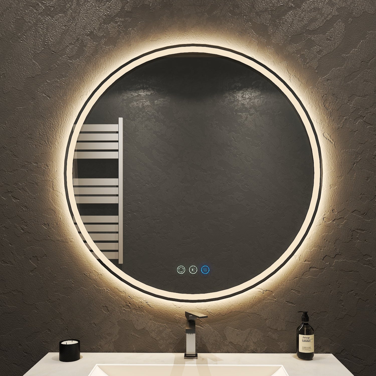 Luna Round LED Mirror – 30" / 36" - LED MIrror30" x 30" NeoNova Decor