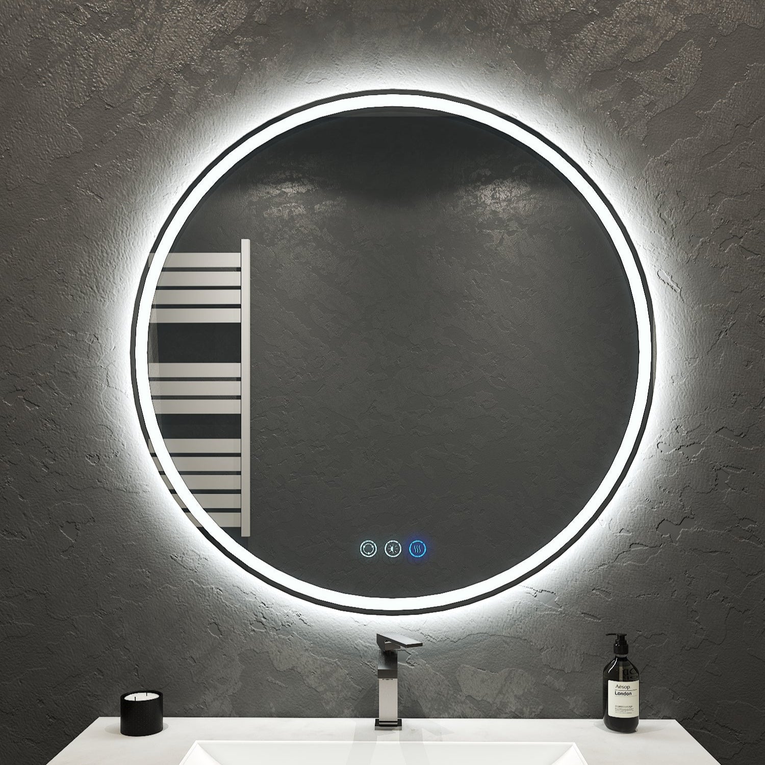 Luna Round LED Mirror – 30" / 36" - LED MIrror30" x 30" NeoNova Decor