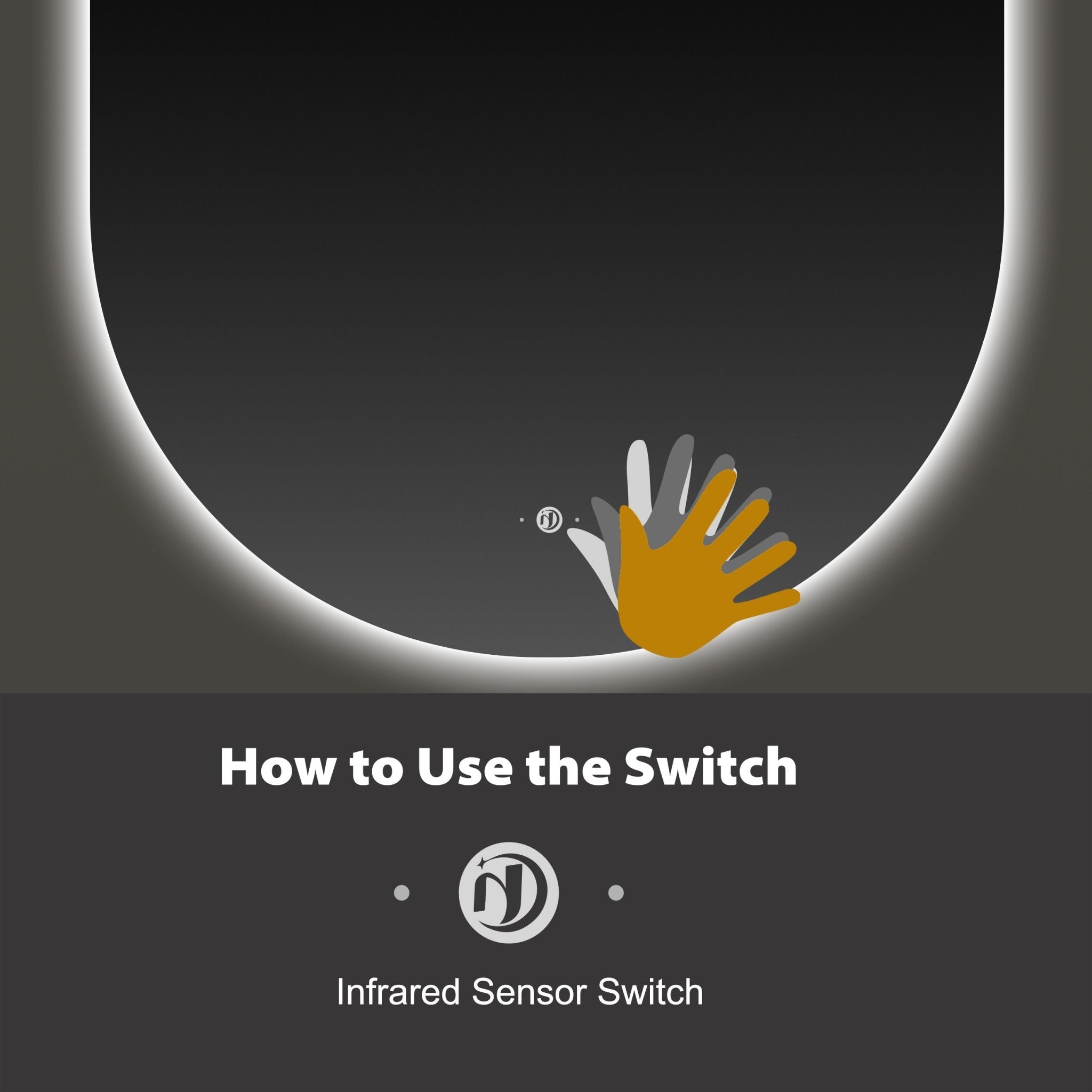 Oval Mirror, Dimmable Anti - Fog Lighted Bathroom Mirror, 3 - Color Backlit - LED MIrror24"x 38" NeoNova Decor