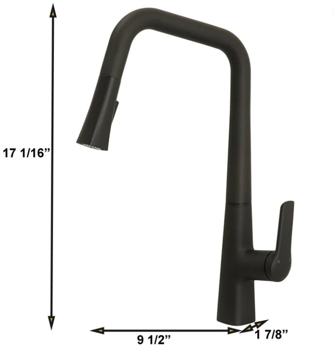 Pull - down Dual Spray Kitchen Faucet - N23128 - FaucetBrushed Gold NeoNova Decor