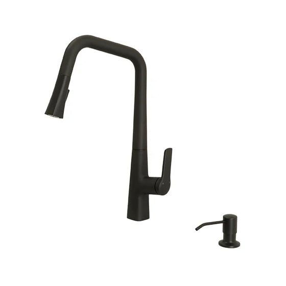 Pull - down Dual Spray Kitchen Faucet - N23128 - FaucetMatte Black NeoNova Decor
