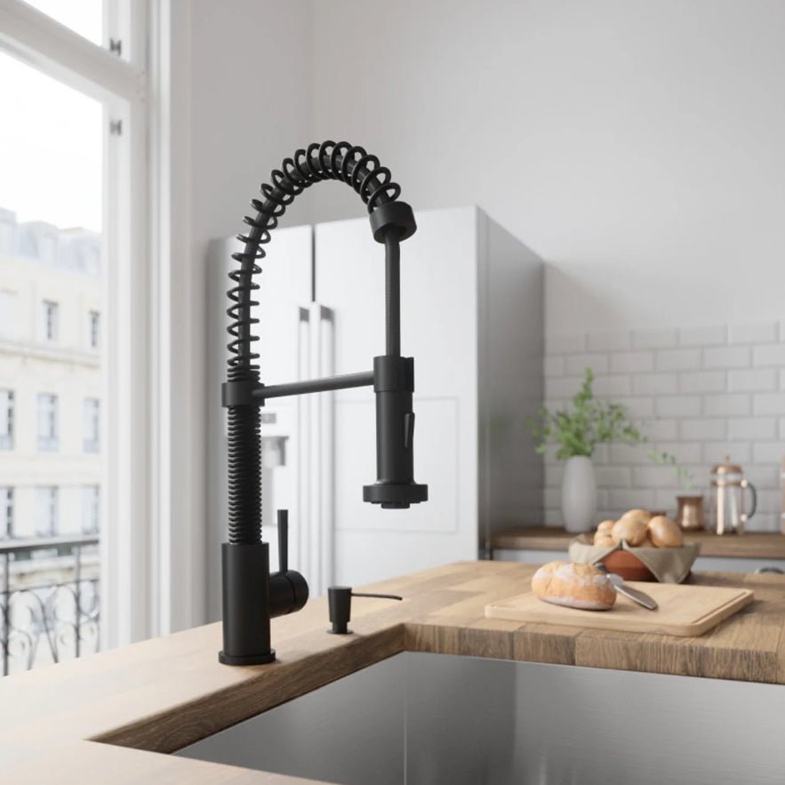 Pull - out Dual Spray Kitchen Faucet - N25133 - FaucetMatte Black NeoNova Decor