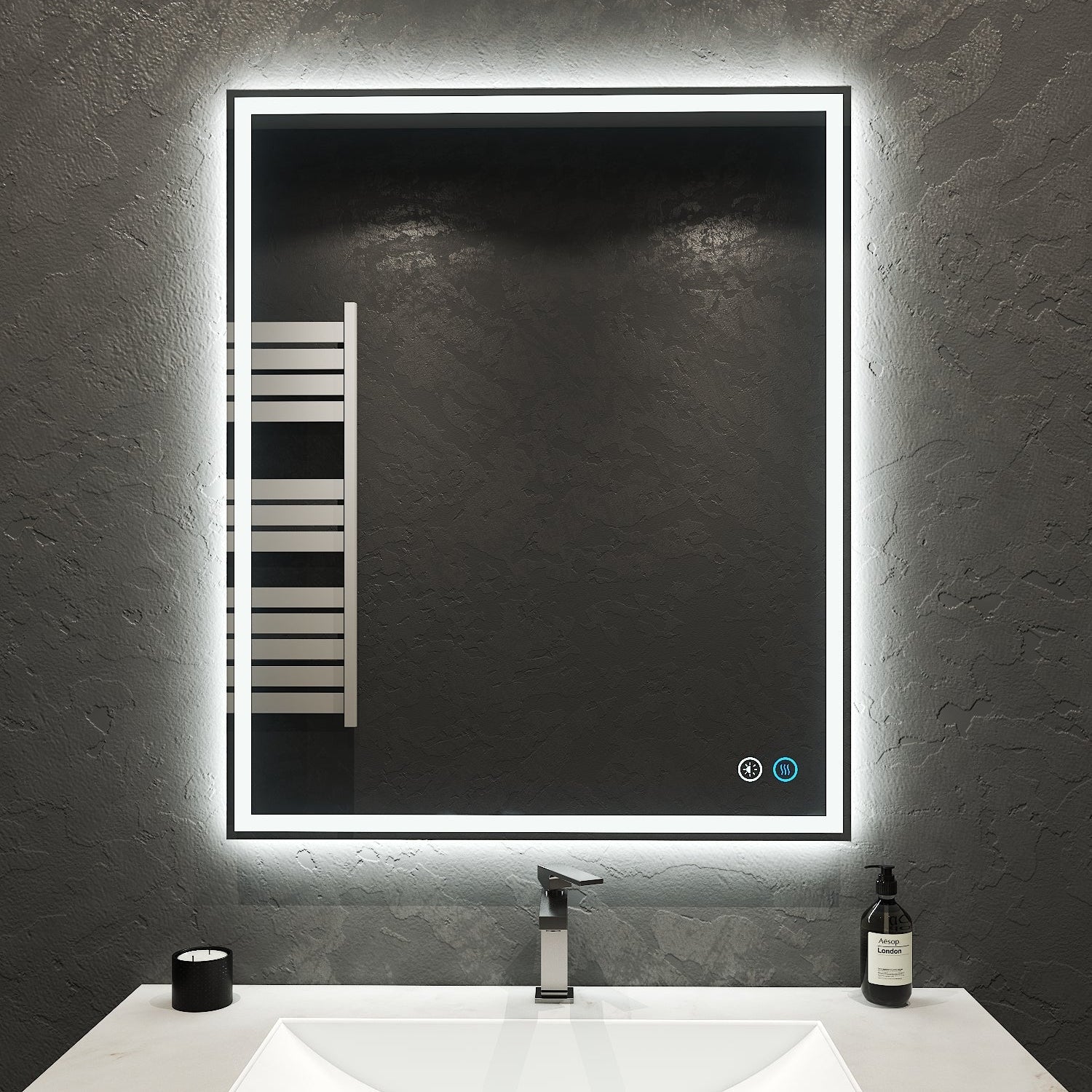 Rectangular LED Mirror – 30"/ 24", Dual Light with Anti - Fog - LED MIrror30" x 36" NeoNova Decor