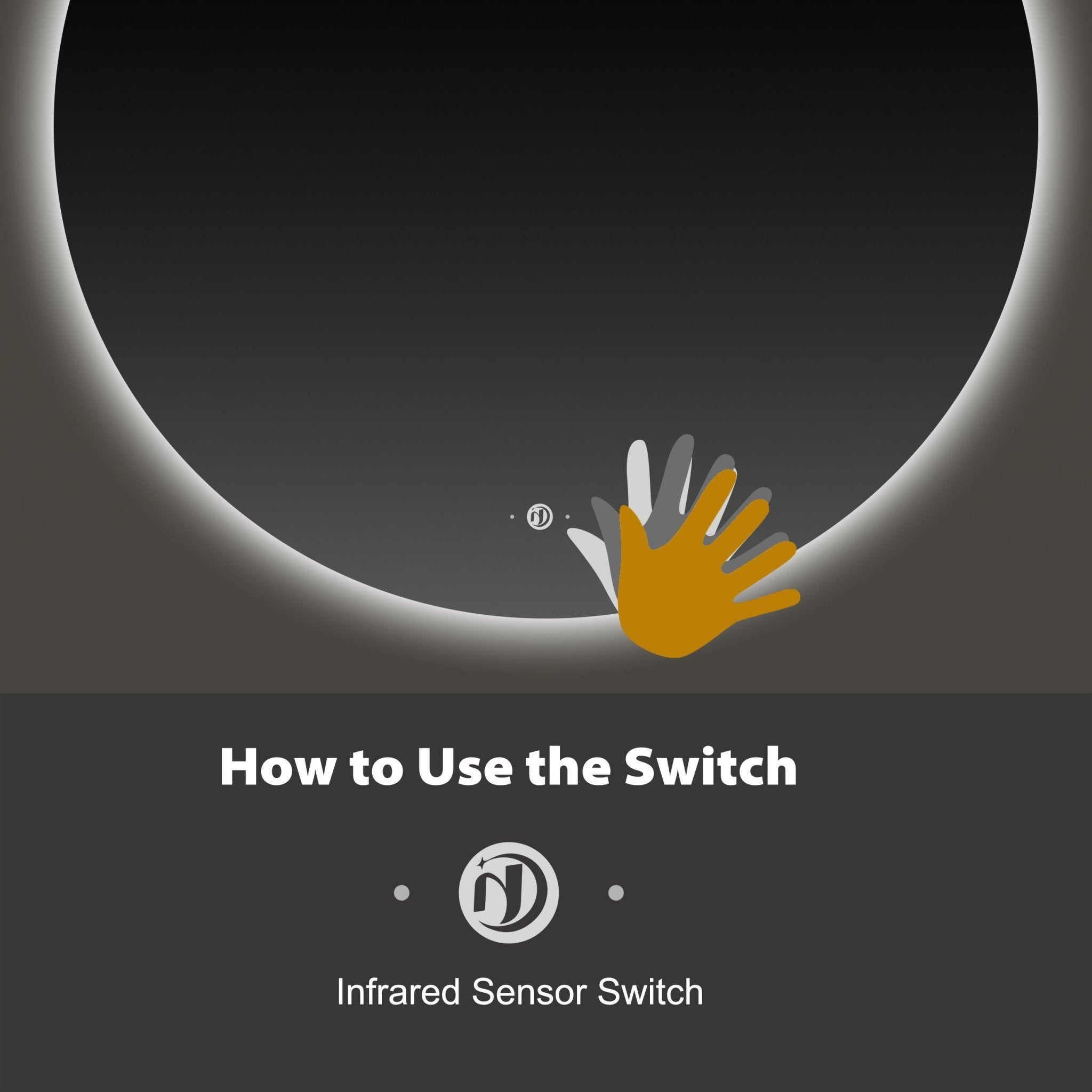 Round LED Bathroom Mirror with Sensor Switch, Dimmable Backlit Anti - Fog Vanity Mirror - LED MIrror30"x30" NeoNova Decor