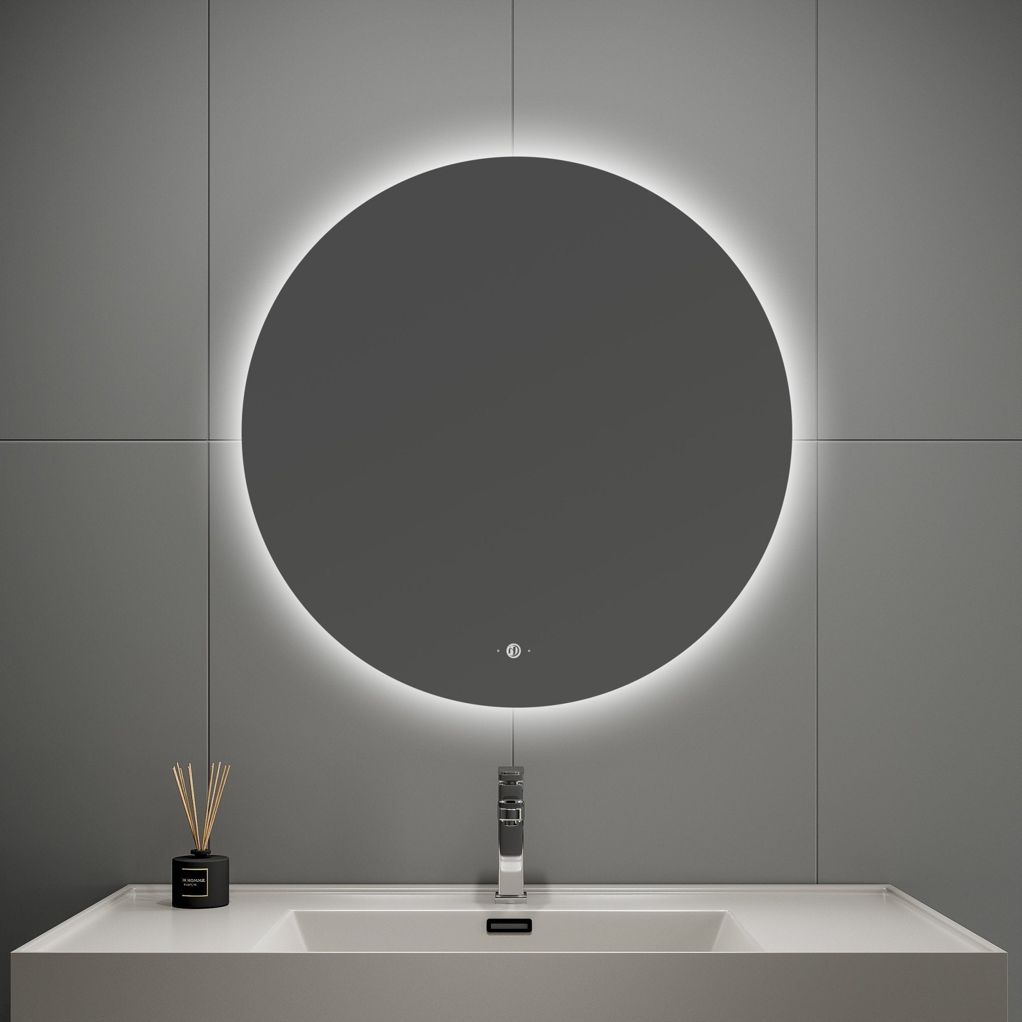Round LED Bathroom Mirror with Sensor Switch, Dimmable Backlit Anti - Fog Vanity Mirror - LED MIrror30"x30" NeoNova Decor