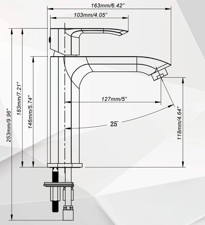 Single Hole Bathroom Faucet - N11125 - Matte Black NeoNova Decor