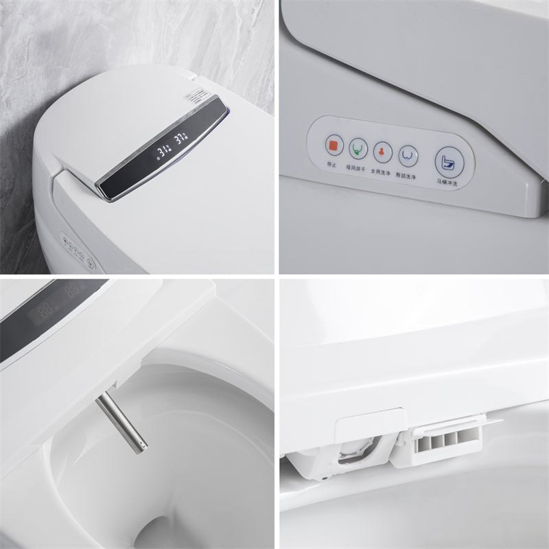 Smart Bidet Toilet with Auto Flush, Heated Seat, Dryer & Night Light – CUPC Certified - Smart Toilet NeoNova Decor
