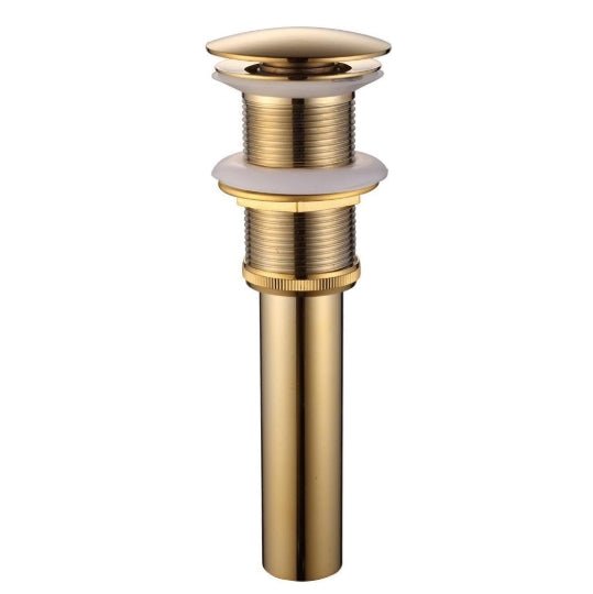 Solid Brass Pop - Up Drain (No Overflow) - Brushed Gold NeoNova Decor