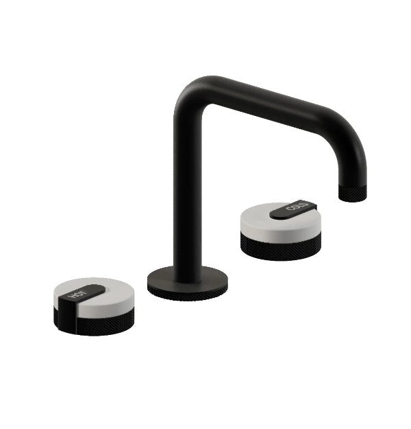 Three Holes Widespread Bathroom Faucet - N13510 - FaucetMATTE BLACK NeoNova Decor