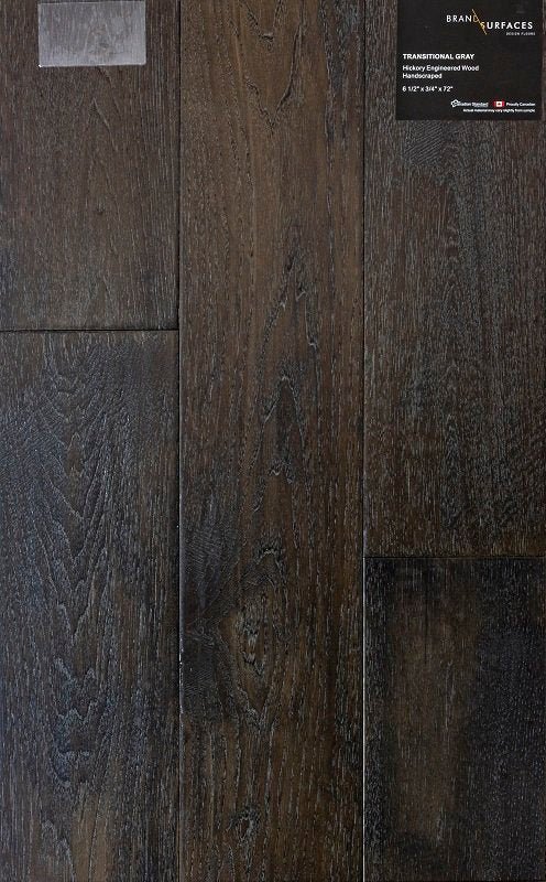 BRAND SURFACES Engineered Hardwood Hickory (T&G) 6 1/2"