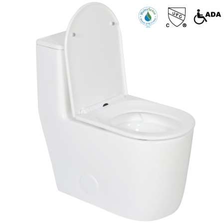 White Dual - Flush Siphonic One - Piece Soft Close Seat - toilet NeoNova Decor