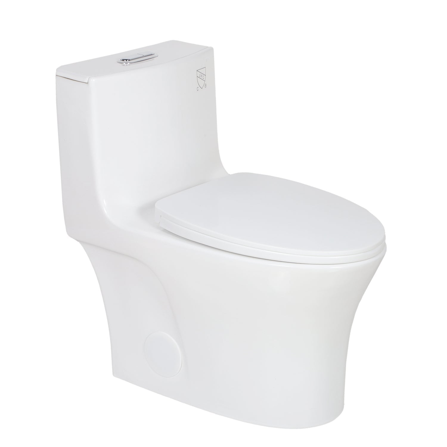 White Dual - Flush Siphonic One - Piece Toilet - toilet NeoNova Decor