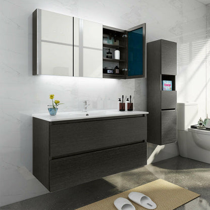 A8002 Bathroom Vanity Sink Combo Wall Mounted Cabinet Vanity Set with Drop in Sink.
