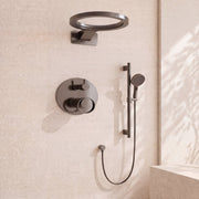 10" 3 - Way Shower System — Pressure Balance with Hand Shower & Body Spray - ShowerGun Metal