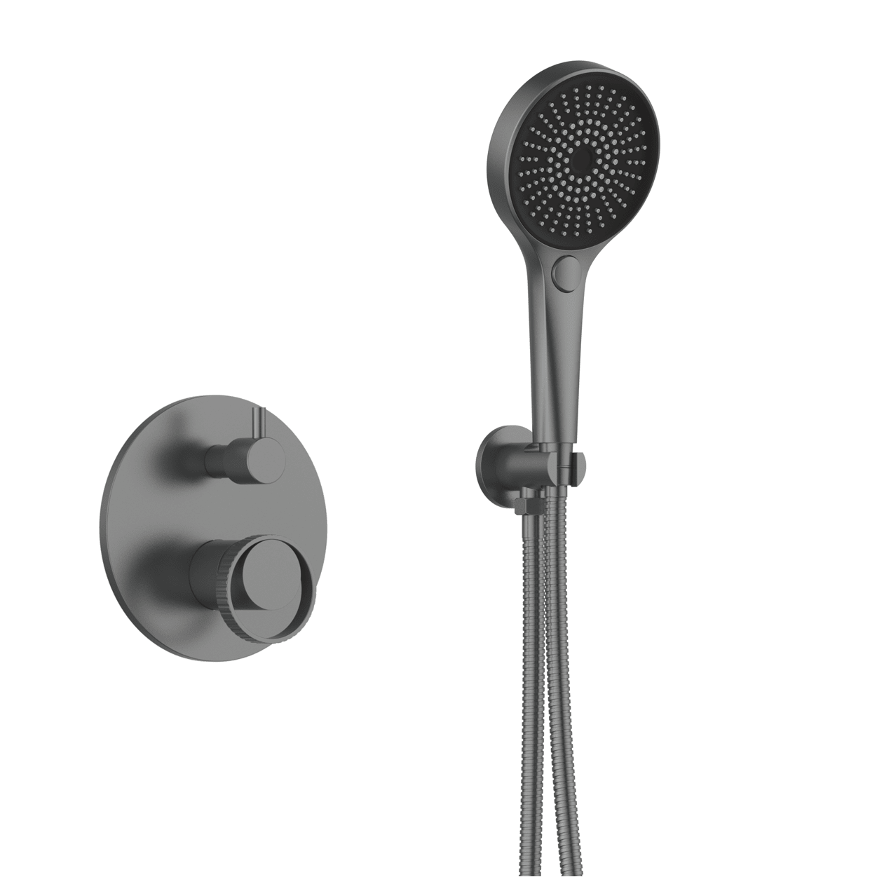 10" Pressure Balance Shower System with Hand Shower & Sliding Bar (Trim Kit) - ShowerBrushed Gold