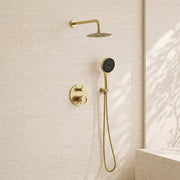 10" Pressure Balance Shower System with Hand Shower & Sliding Bar (Trim Kit) - ShowerBrushed Gold