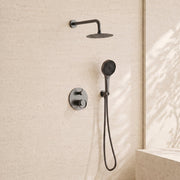 10" Pressure Balance Shower System with Hand Shower & Sliding Bar (Trim Kit) - ShowerGun Metal