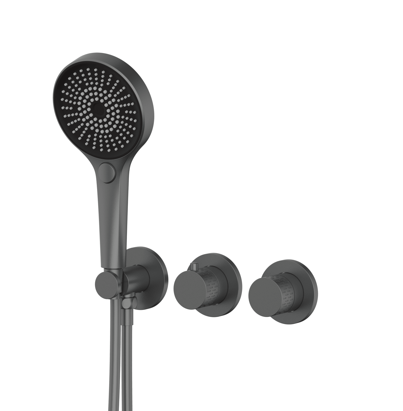 10" Thermostatic Rain Shower Head System with Hand Shower - Gun Metal