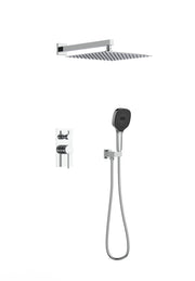 12" Pressure Balance Shower System with Hand Shower – Solid Brass, SUS304, 2 - Function - ShowerGun Metal