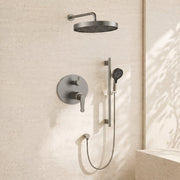 12" Rain Head & Hand Shower - Pressure Balance Shower System (Trim Kit) - ShowerGun Metal